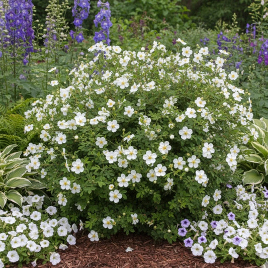 Sidabrakrūmis paprastasis (Potentilla fruticosa) 'Snowbird'