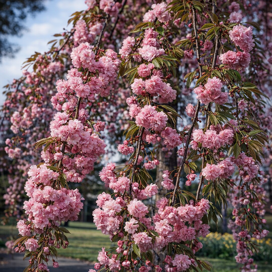 Vyšnia dekoratyvinė (Prunus) 'Kiku-shidare-zakura'
